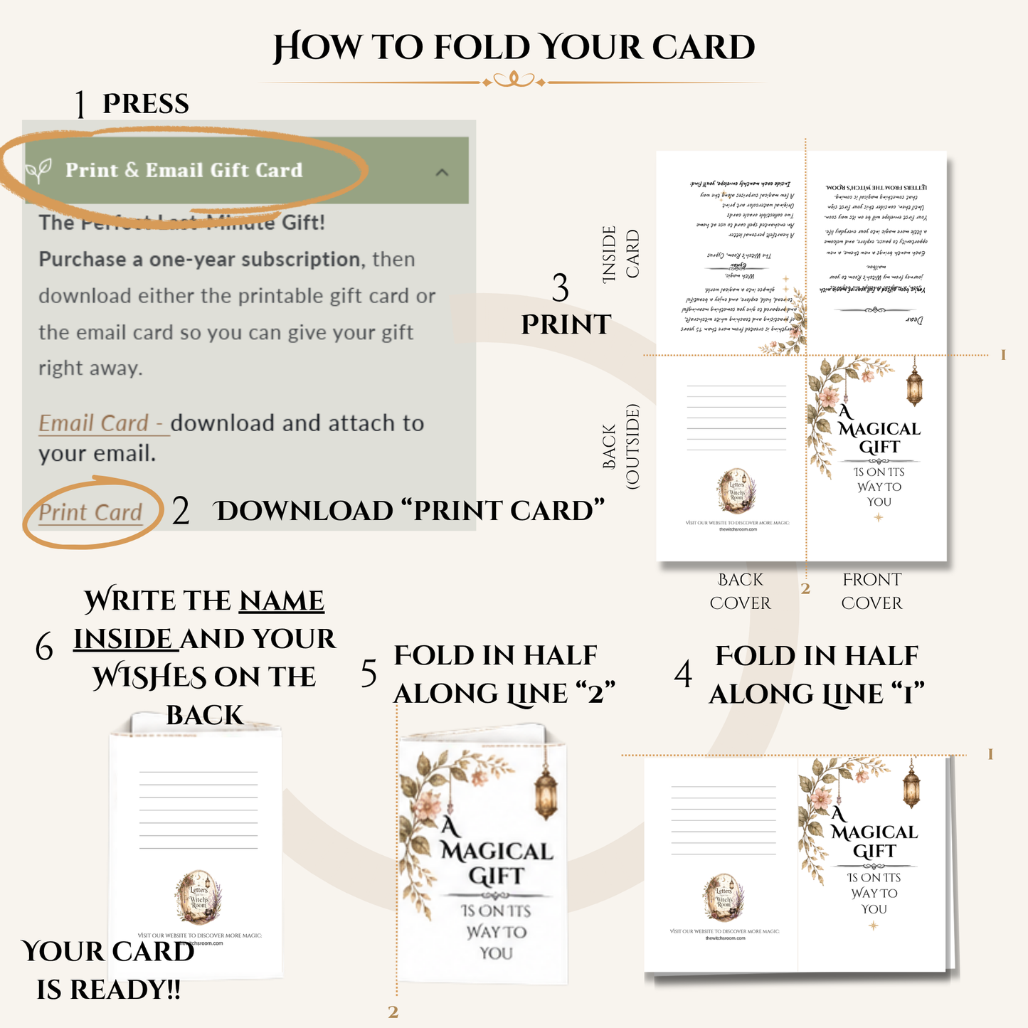 A Birthday gift card fold