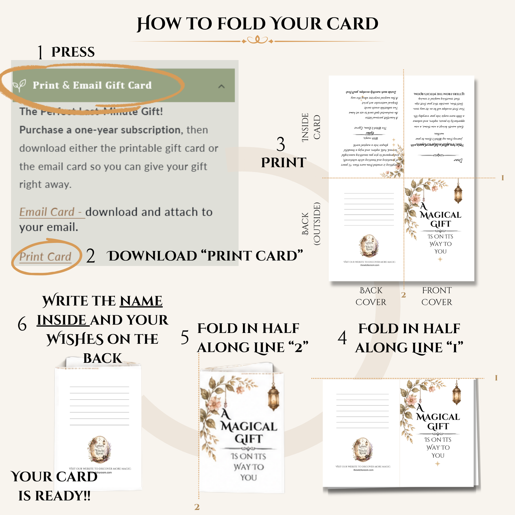 A Birthday gift card fold