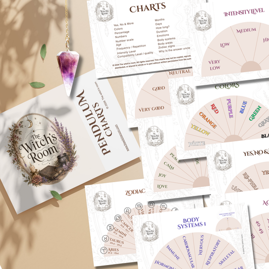 Pendulum Charts Book | 18 Printable Charts for Pendulum Divination